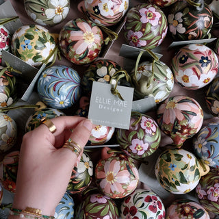 Hand Painted Ceramic Bauble - Design 3