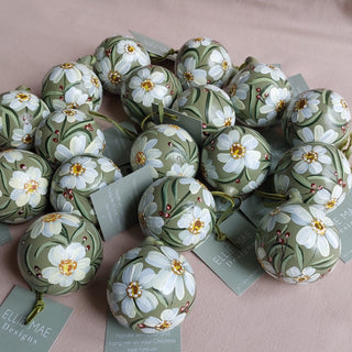Hand Painted Ceramic Bauble - Design 7
