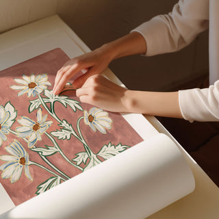 rolled a2 anemone blanda flower print