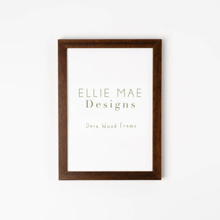 dark wood effect frame a4 a3 a2