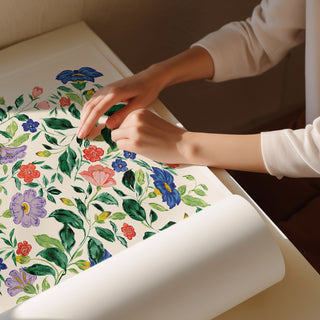 rolled up art print 