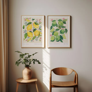 lime paired with our citrus limon art print