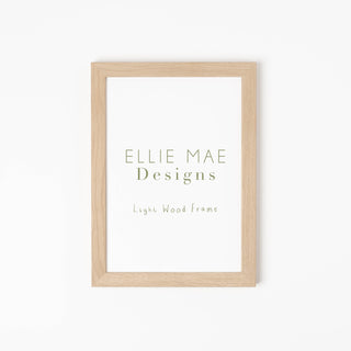 Light wood effect frame in A4,A3,A2