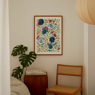 Orange Marmalade Print in dark oak wood frame. display only.