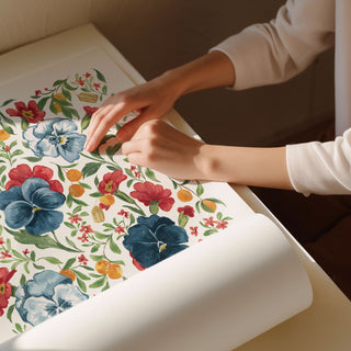 orange marmalade print rolled
