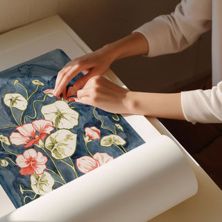 rolled a2 nasturtium print