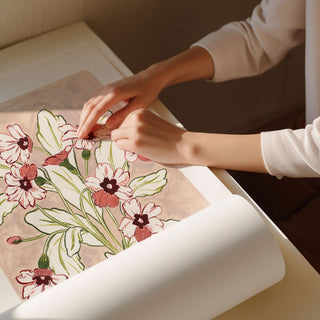 Rolled up A2 primrose print