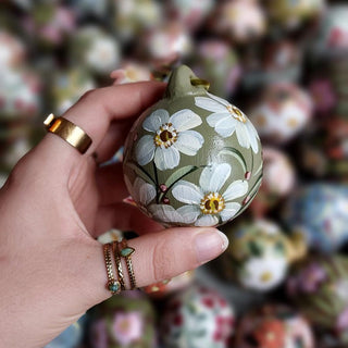 Hand Painted Ceramic Bauble - Design 7