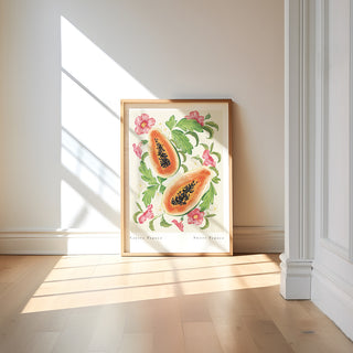 framed shot of papaya print