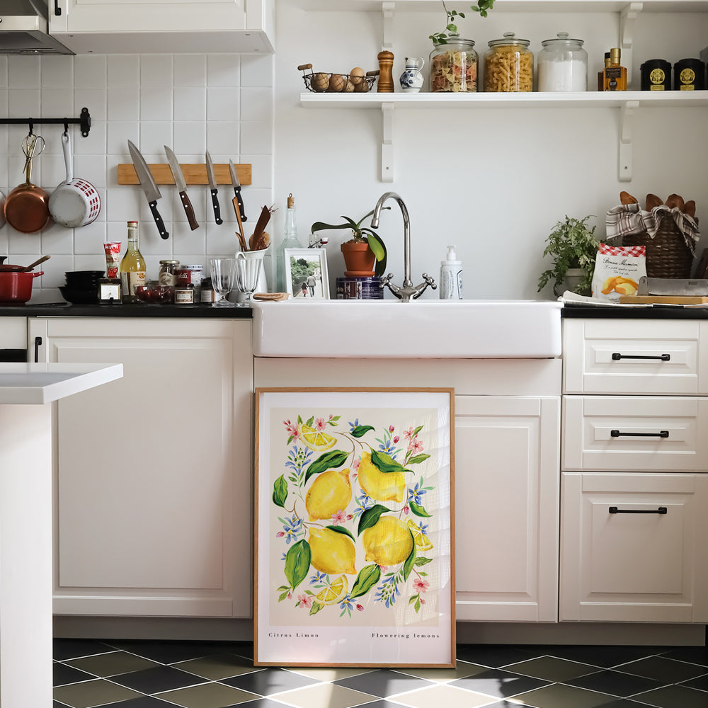 lemon kitchen print A2 size