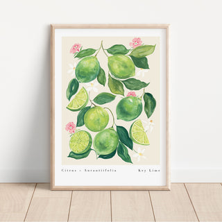key lime art print originally hand painted design