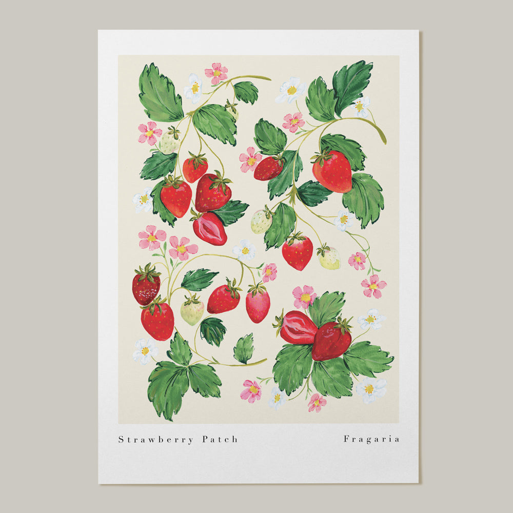 unframed strawberry print