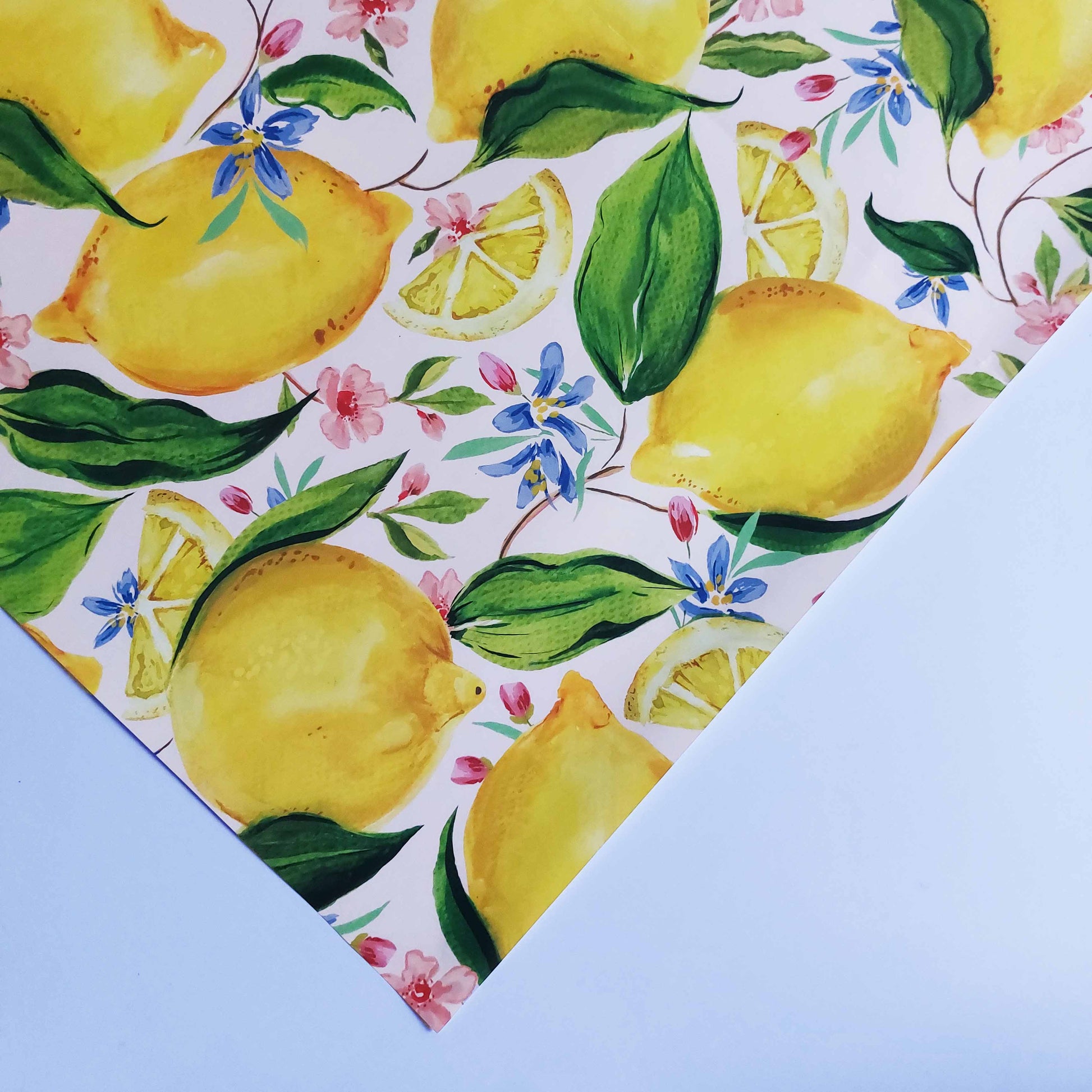 lemon pattern gift wrap a2 size