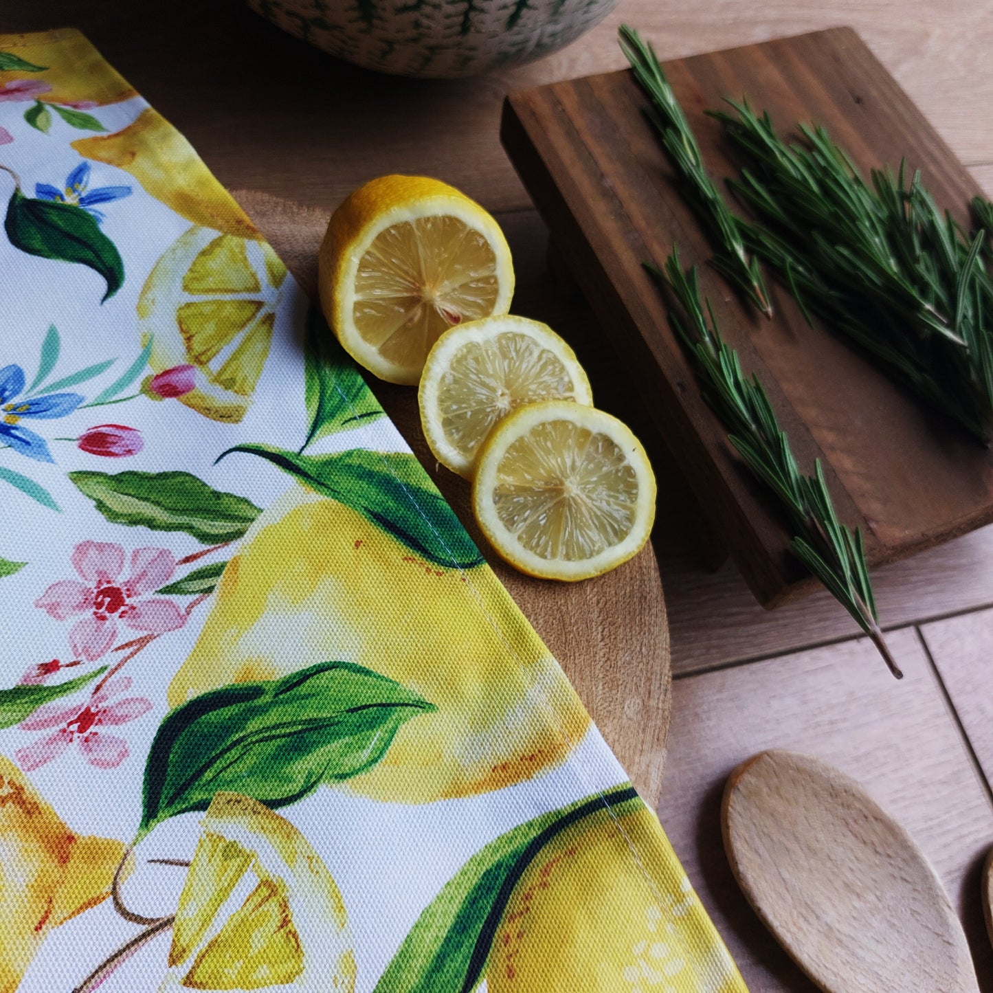 lemon tea towel 