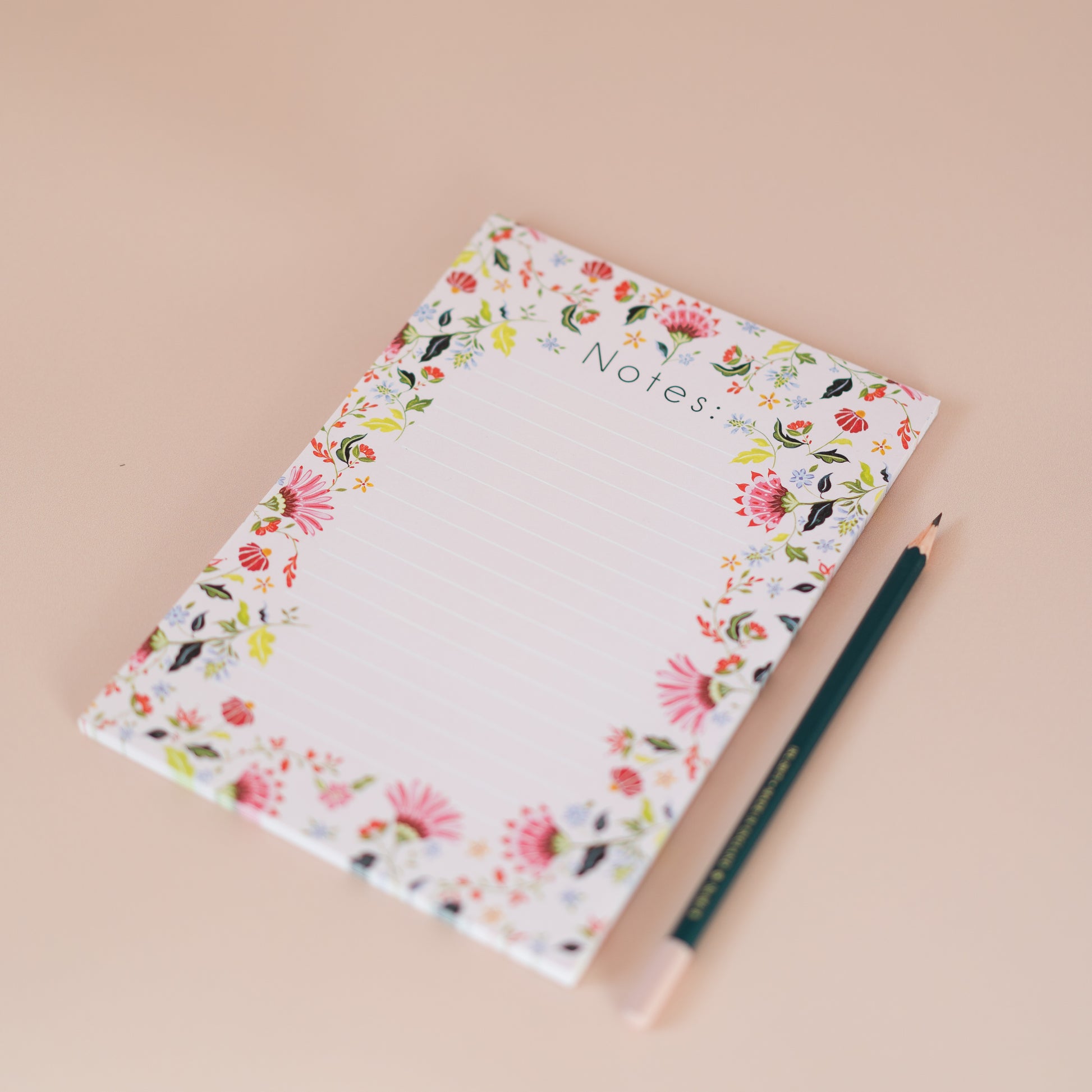a5 chintz floral style notepad 