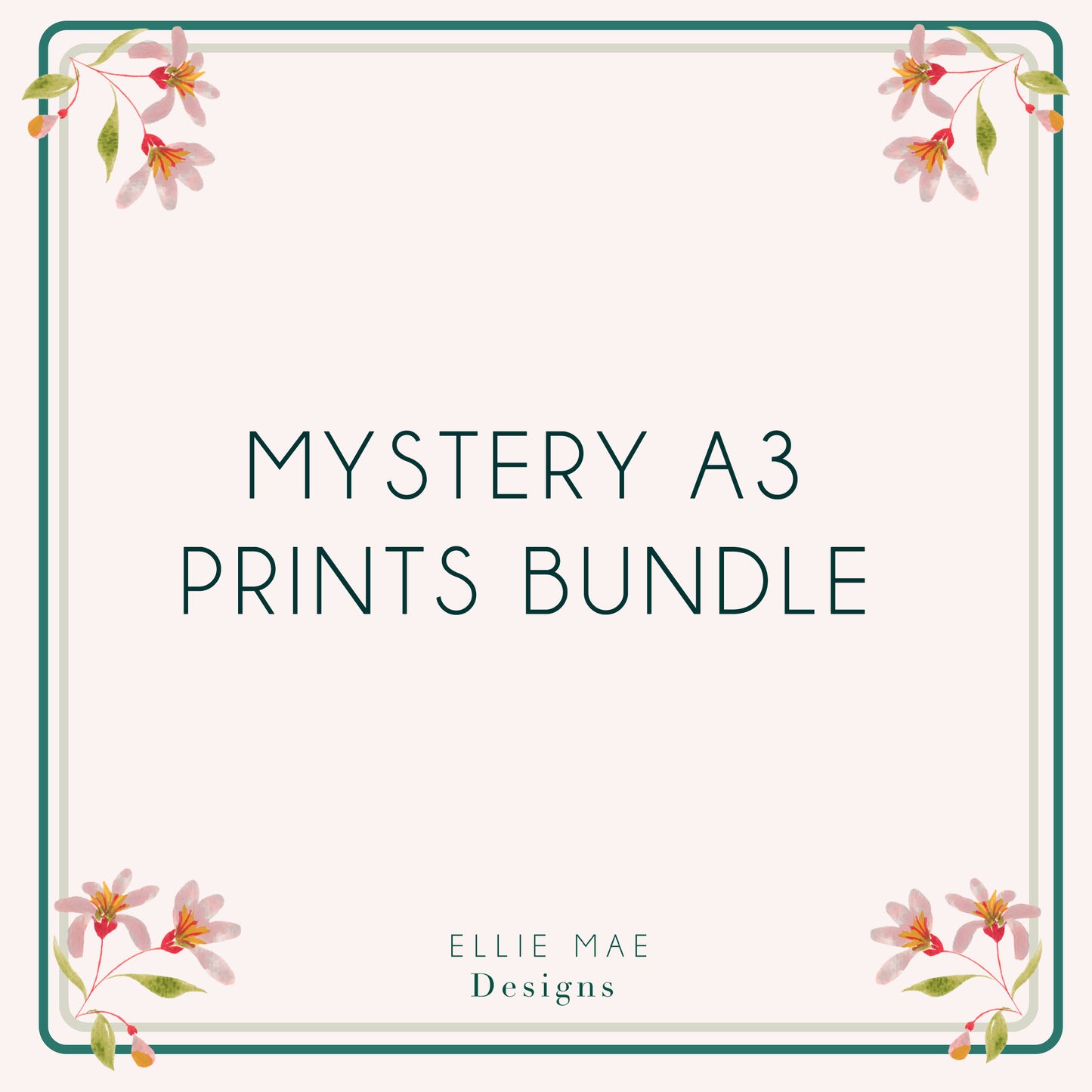 A3 mystery print bundle. Can't decide what prints to have, don't worry we will choose 3 cohesive prints at random for you! 