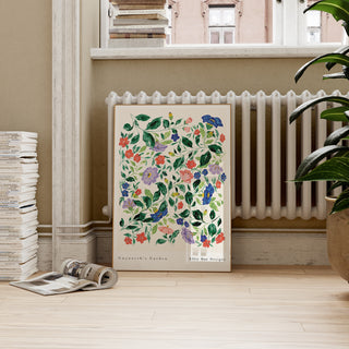 floral hand painted print for living room- bedroom - dining area  