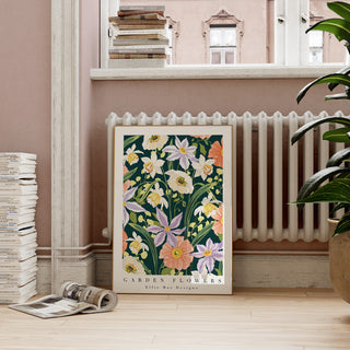 bold floral wall art in a4 and a3 for living room, bedroom or hallway 