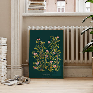 botanical floral dark earthy wall art for lounge- living room - hallway 