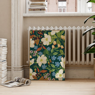 dark botanical floral wall art for cosy cottage autumnal home decor